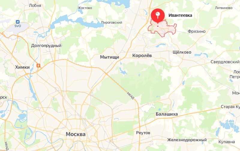 Ивантеевка на карте Ивантеевка на карте